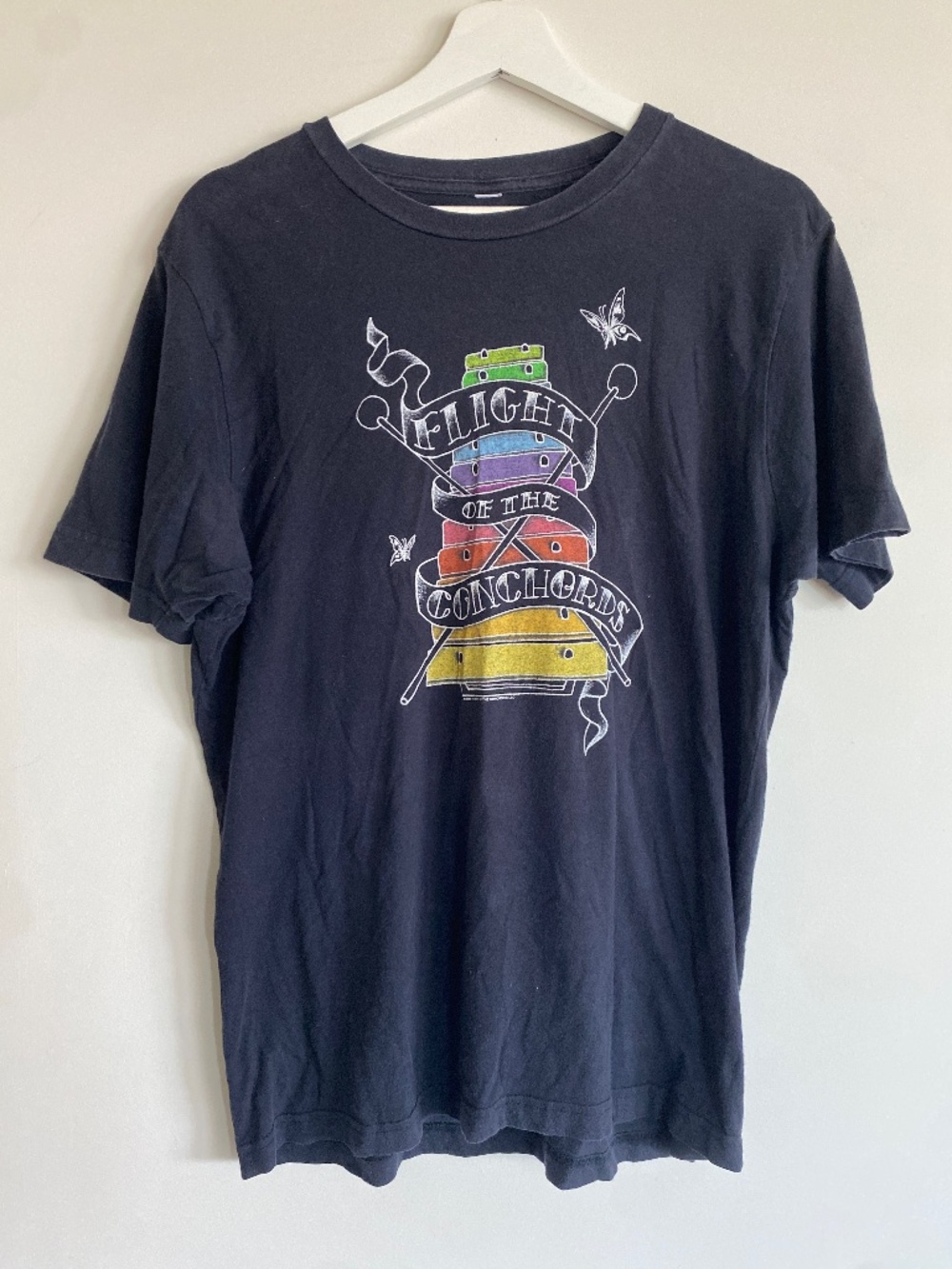 Vtg FLIGHT OF THE CONCHORDS 2009 Tour HBO Y2K T-Shirt Sz Large Bret & Jemaine